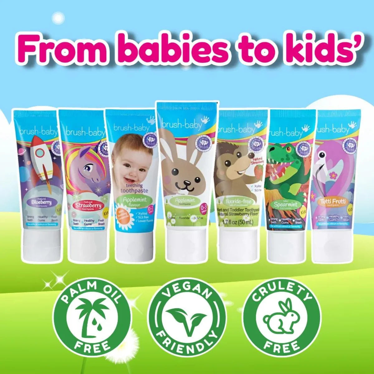 Brush Baby Applemint baby toothpaste for babies