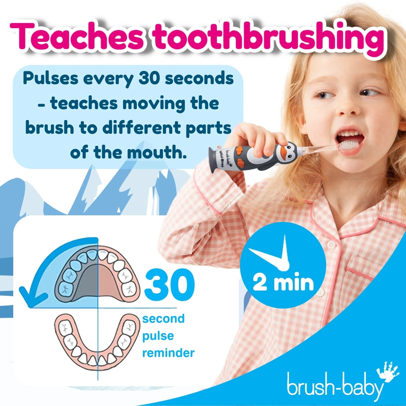 wildones kids toothbrush | toddler toothbrush | kids electric toothbrush | brush-baby