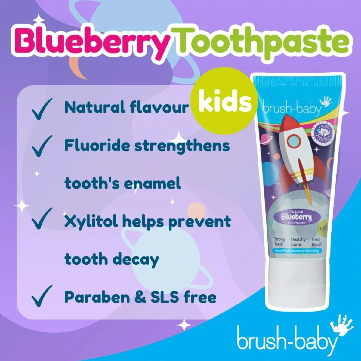 brush baby kids toothpaste blueberry flavour