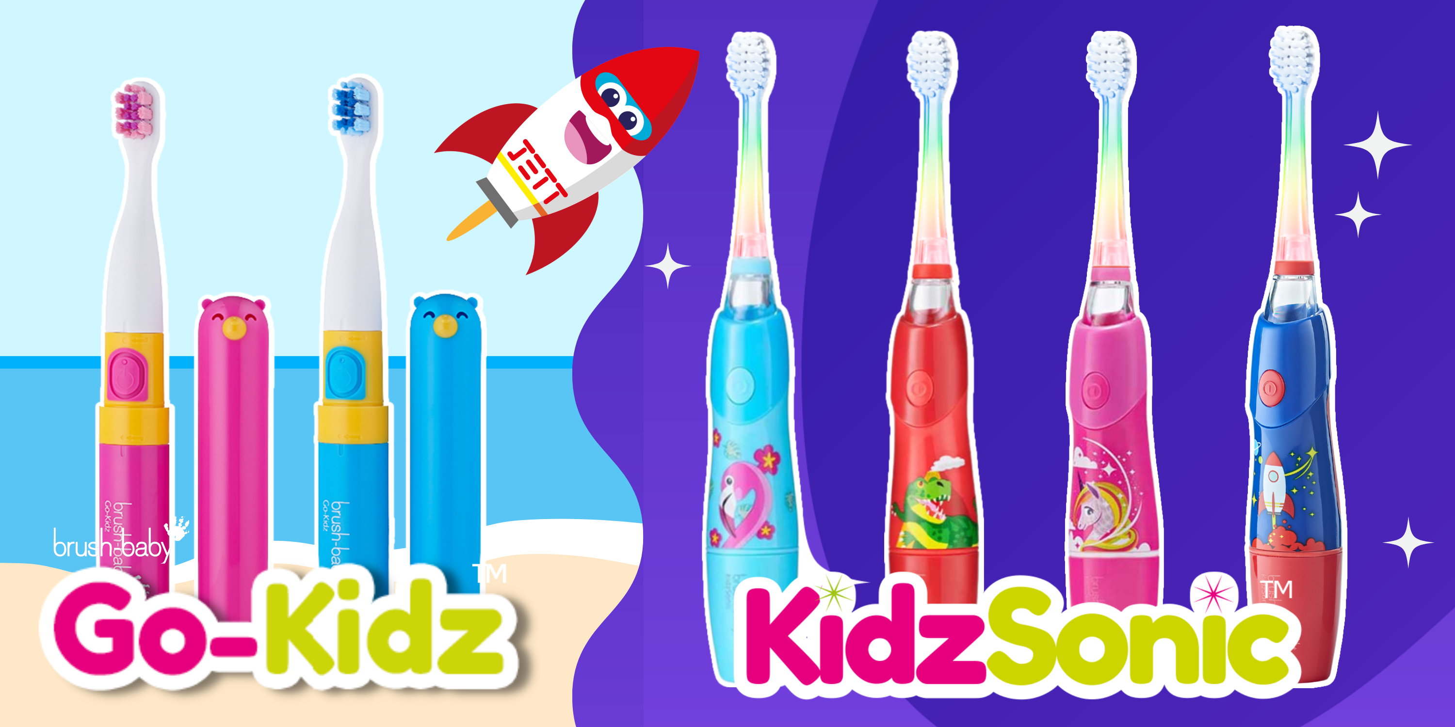 Kids electric toothbrushes for children with toothbrush timer flashing lights