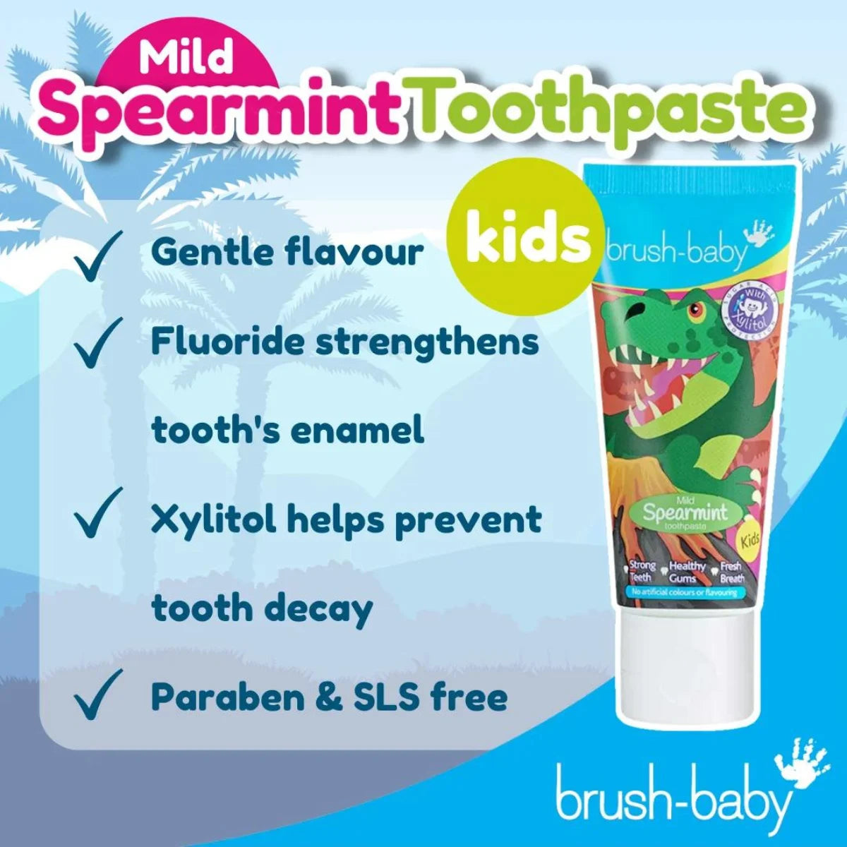Dex the Dinosaur Spearmint flavoured infant toothpaste