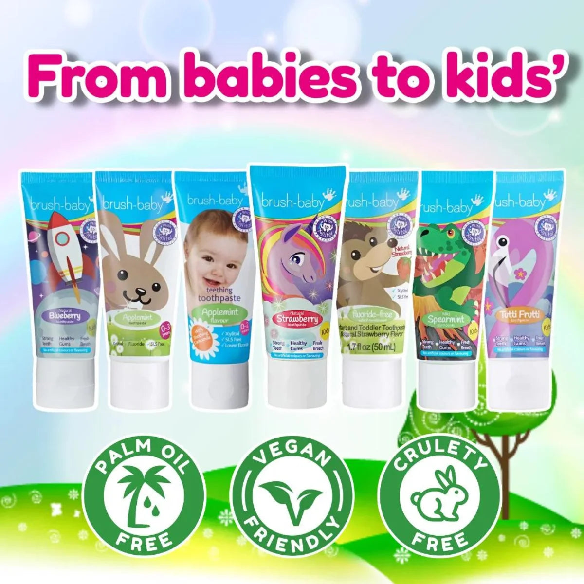 Strawberry flavoured Unicorn baby Toothpaste for children