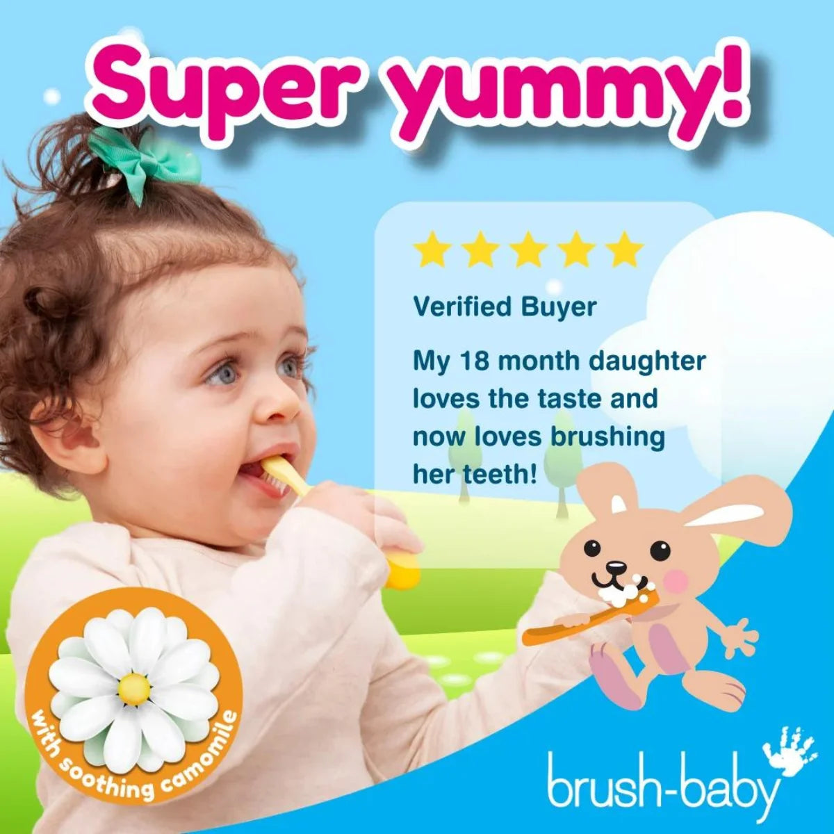 applemint flavoured baby teething toothpaste for toddlers