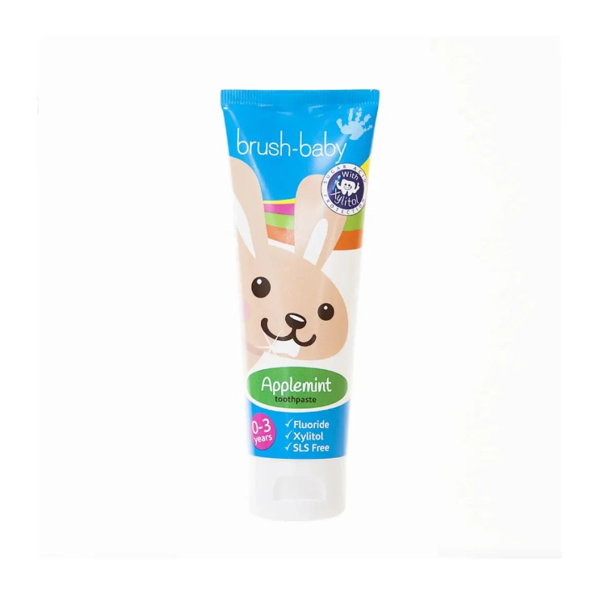 Brushbaby Applemint flavoured travel sized milk teeth toothpaste for babies
