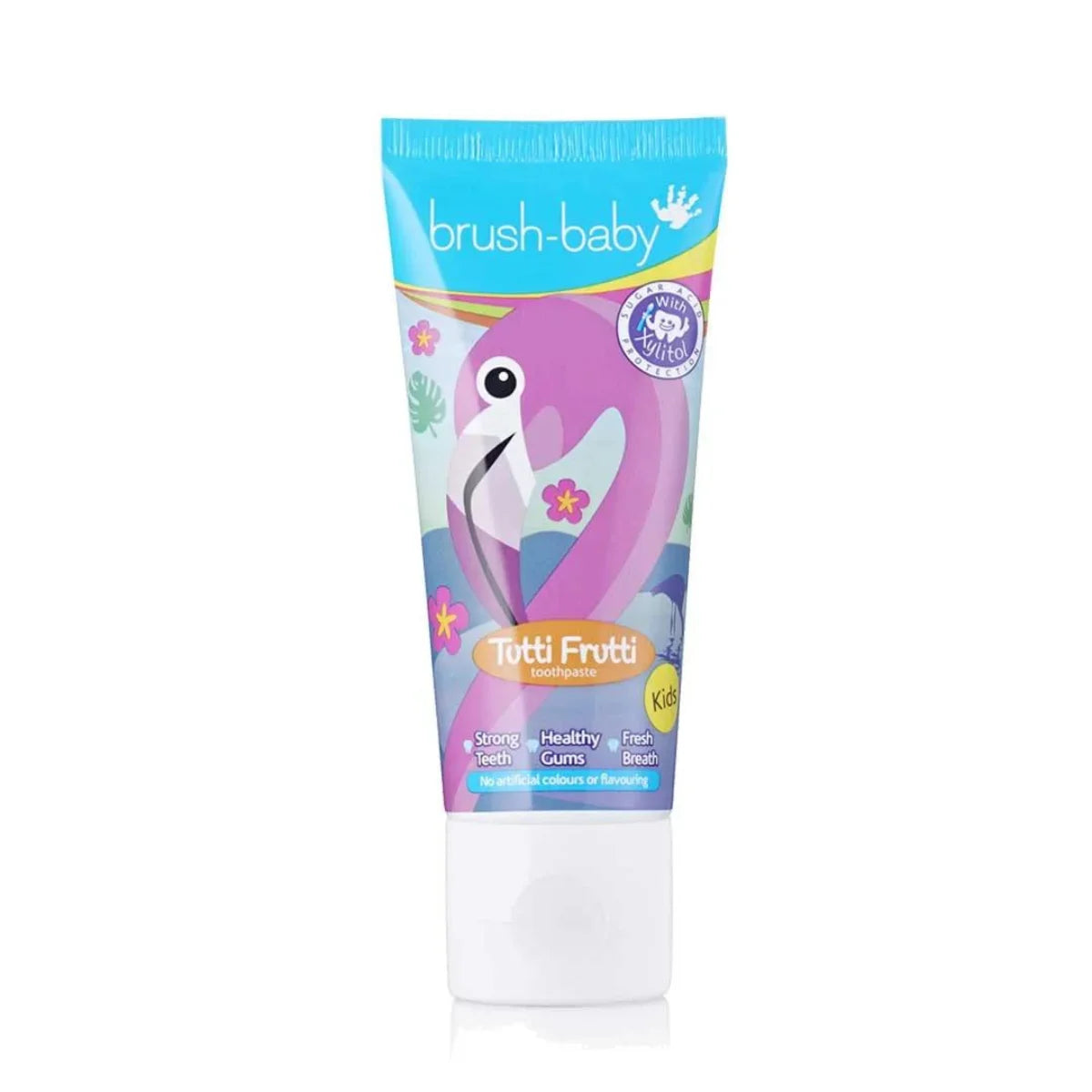 new fabio the flamingo tutti frutti flavoured milk teeth toothpaste