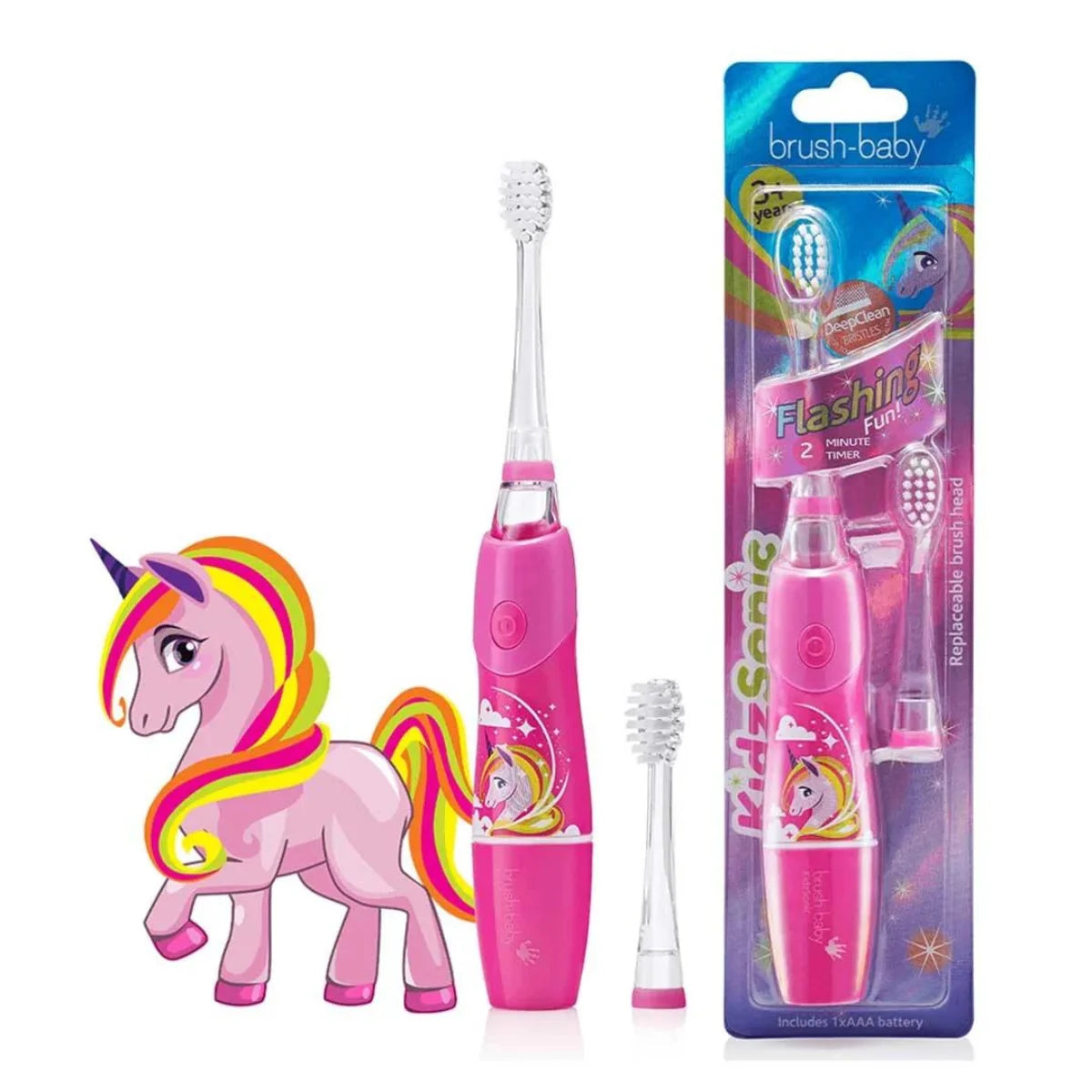 KidzSonic Unicorn Electric Toothbrush Kids Toothbrush BrushBaby