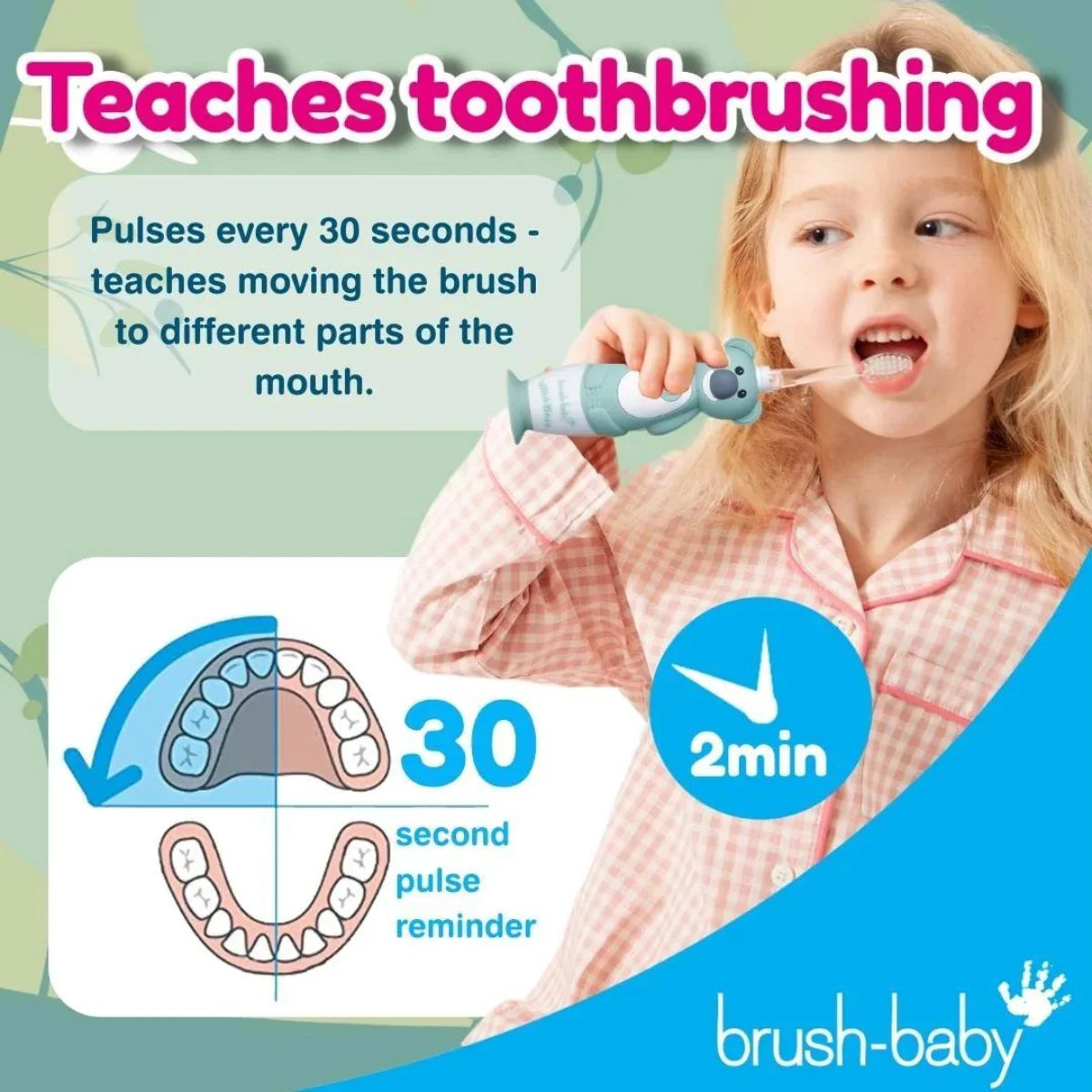 Brush Baby WildOnes Koala Child Electric Rechargeable toothbrush for kids milk teeth
