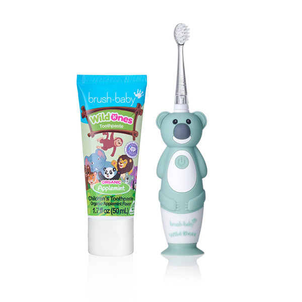 WildOnes™ Koala Kids Electric Rechargeable Toothbrush and WildOnes Applemint Toothpaste