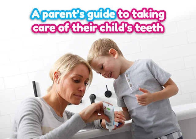 How To Take Care Of Your Child's Milk Teeth - with a kids toothbrush and infant toothpaste