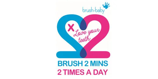 Brush your milk teeth two mins two times a day with brush-baby