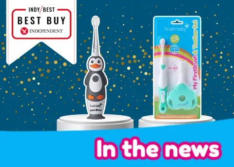 Brush-baby Featured in The Independent's Best Kids’ Toothbrushes 2024