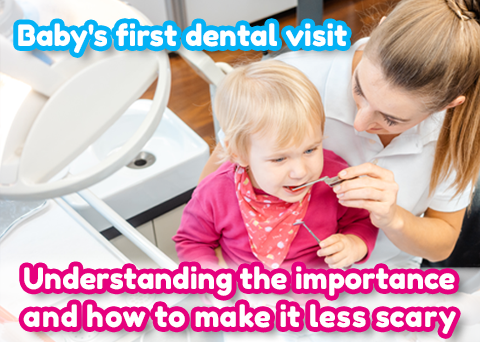 baby brush, babys first dentist visit