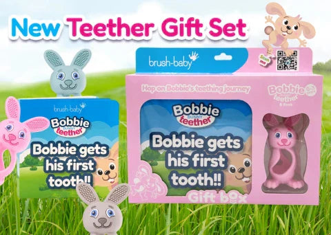 teething toy, baby teether, brush-baby