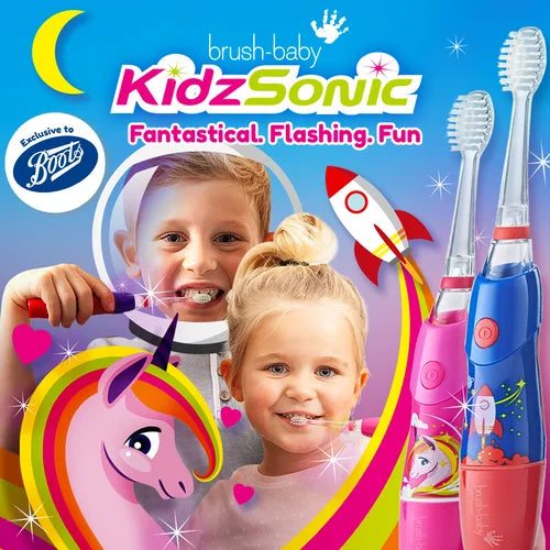 Unicorn and Rocket KidzSonic kids sonic electric battery Toothbrush