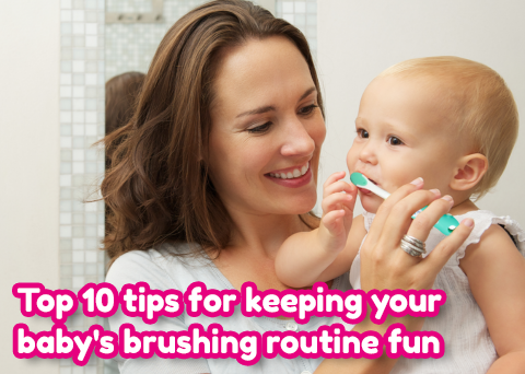 baby brush, infant toothpaste