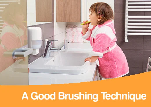 A parents guide to a good brushing technique for kids | Brush Baby kids toothbrush and infant toothpaste