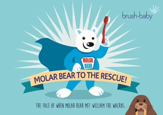 Molar Bear Story for kids electric toothbrushes at brushbaby