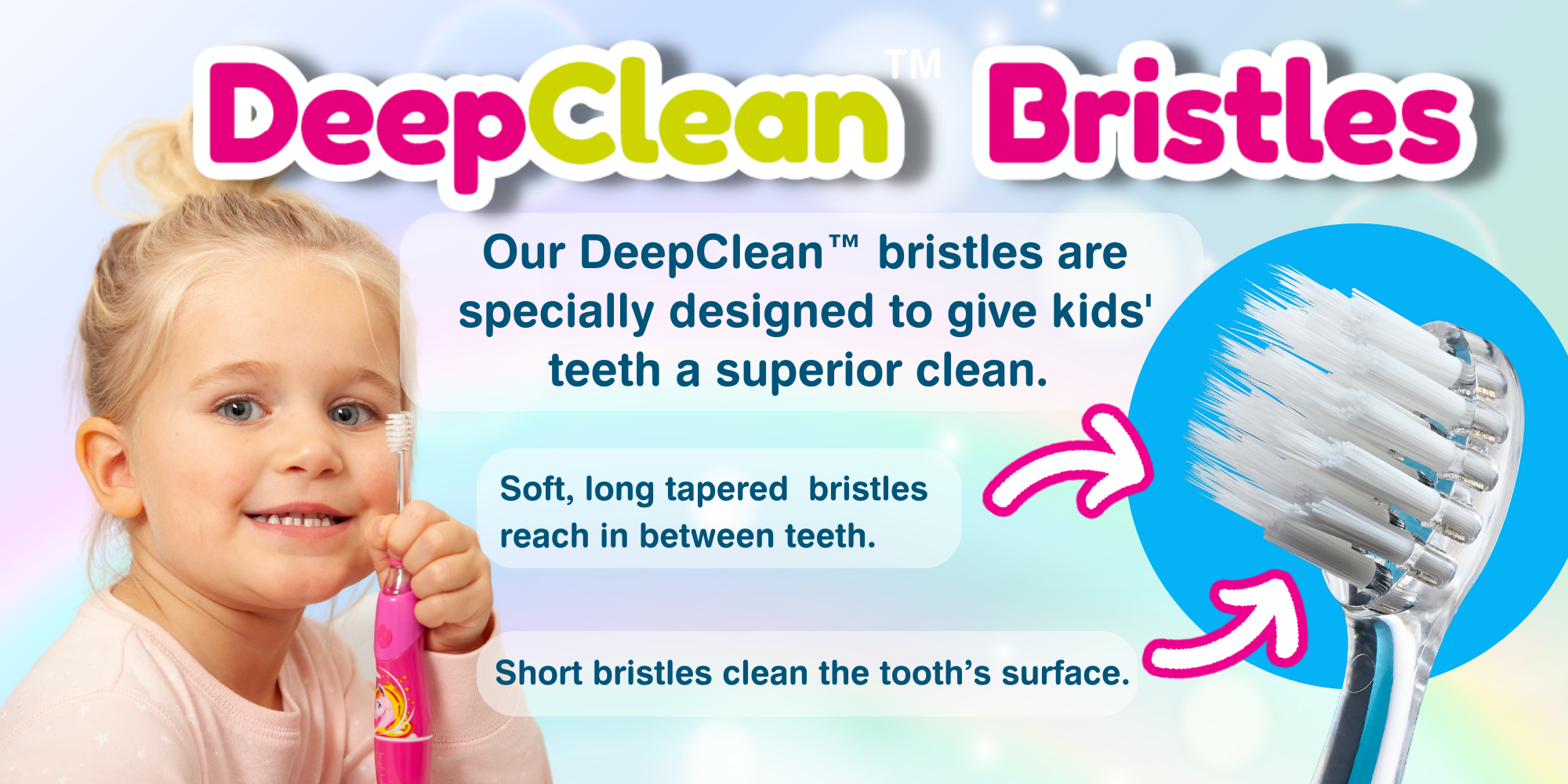 Deep clean bristles toothbrush for kids - best kids electric toothbrush
