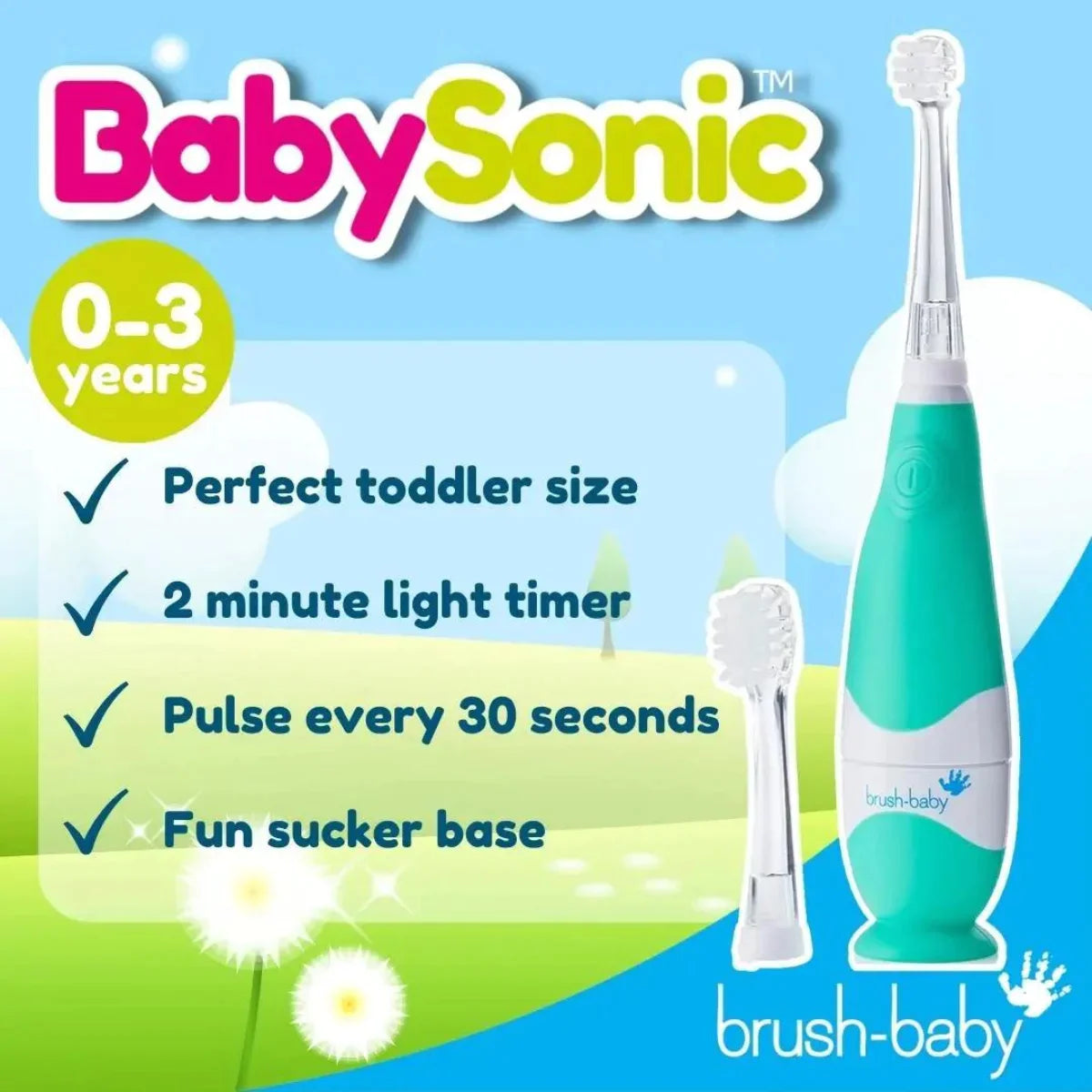 baby sonic electric toothbrush for new baby and toddler teeth