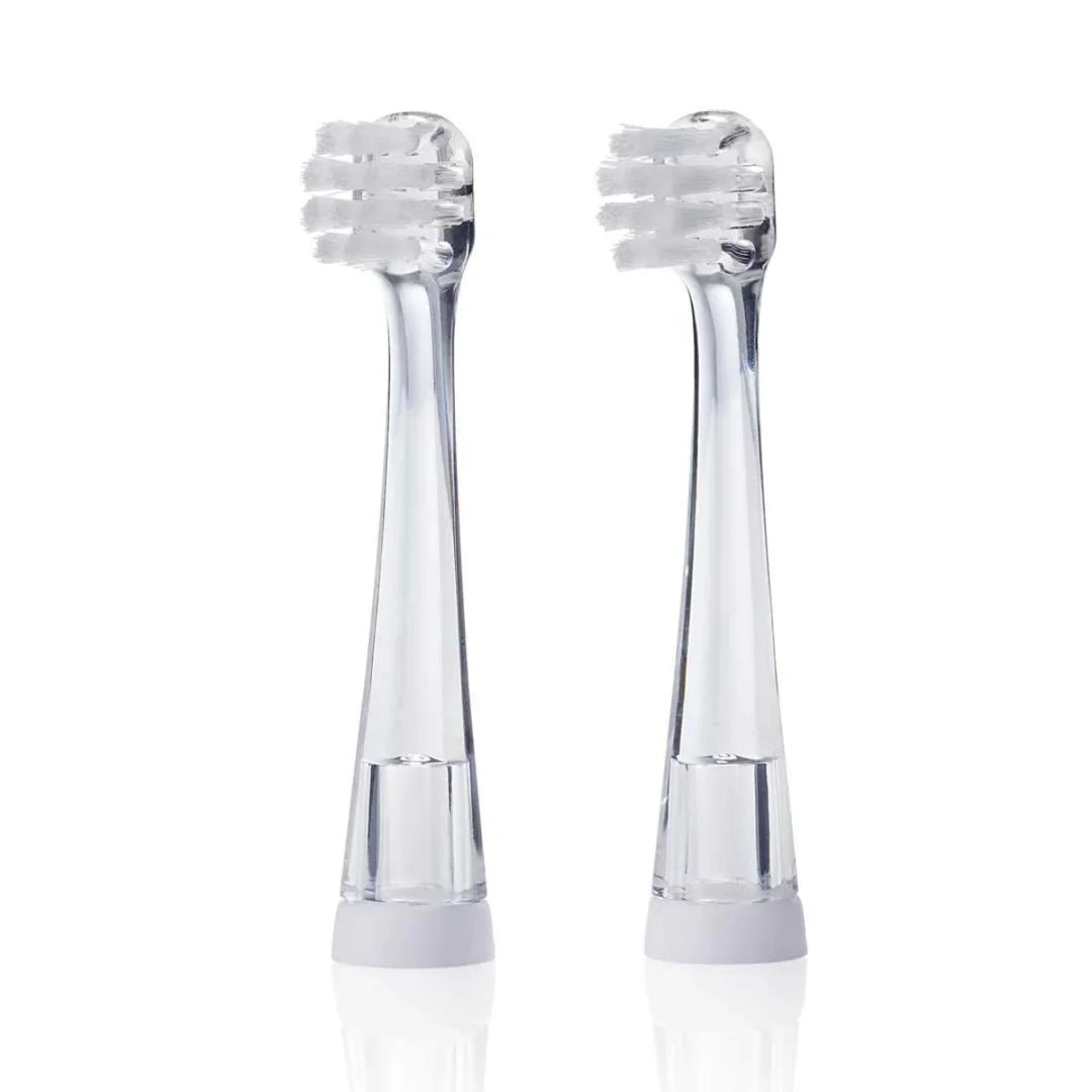 small clear head baby sonic electric toothbrush replacement heads 0-18 months brush baby 