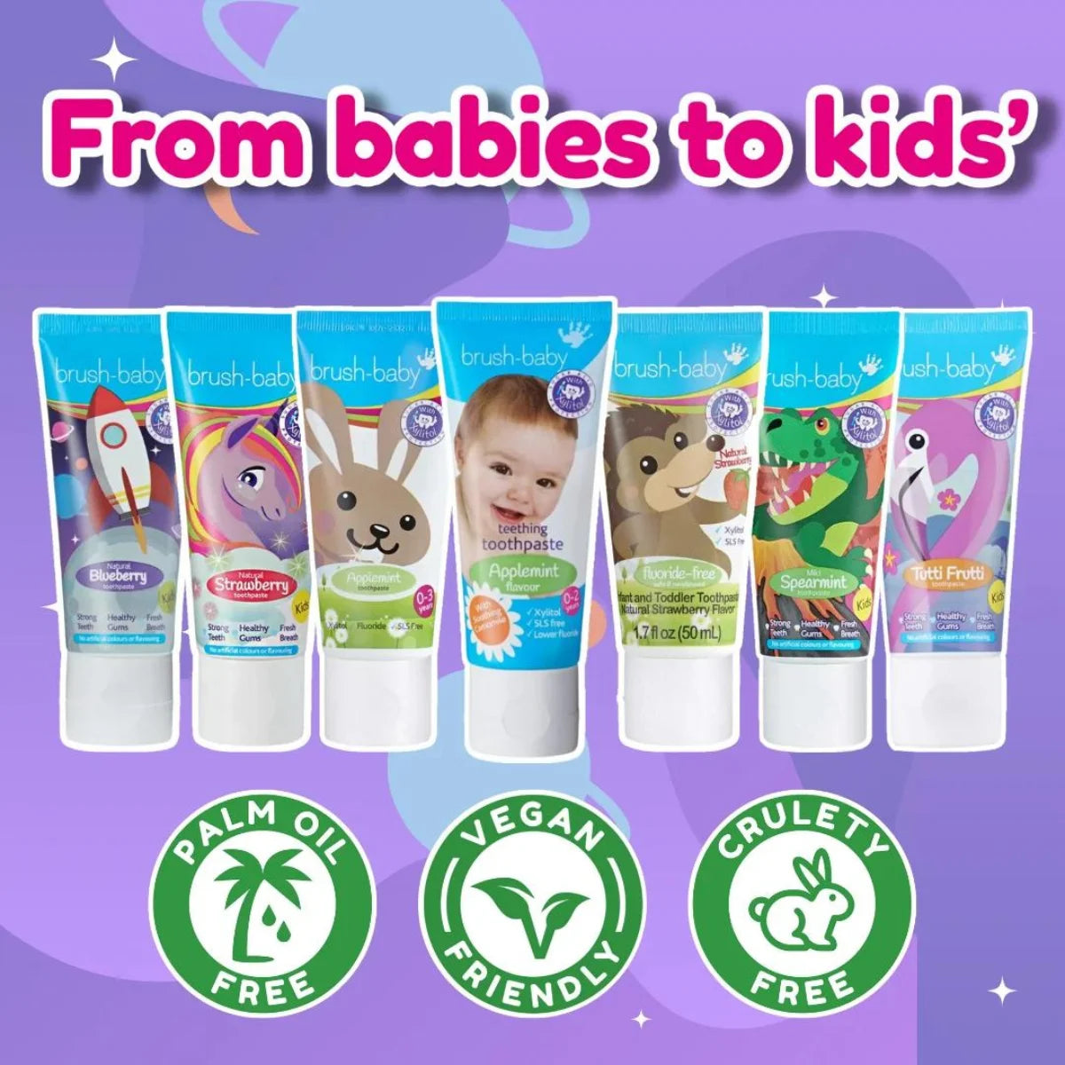brush baby childs toothpaste blueberry flavour