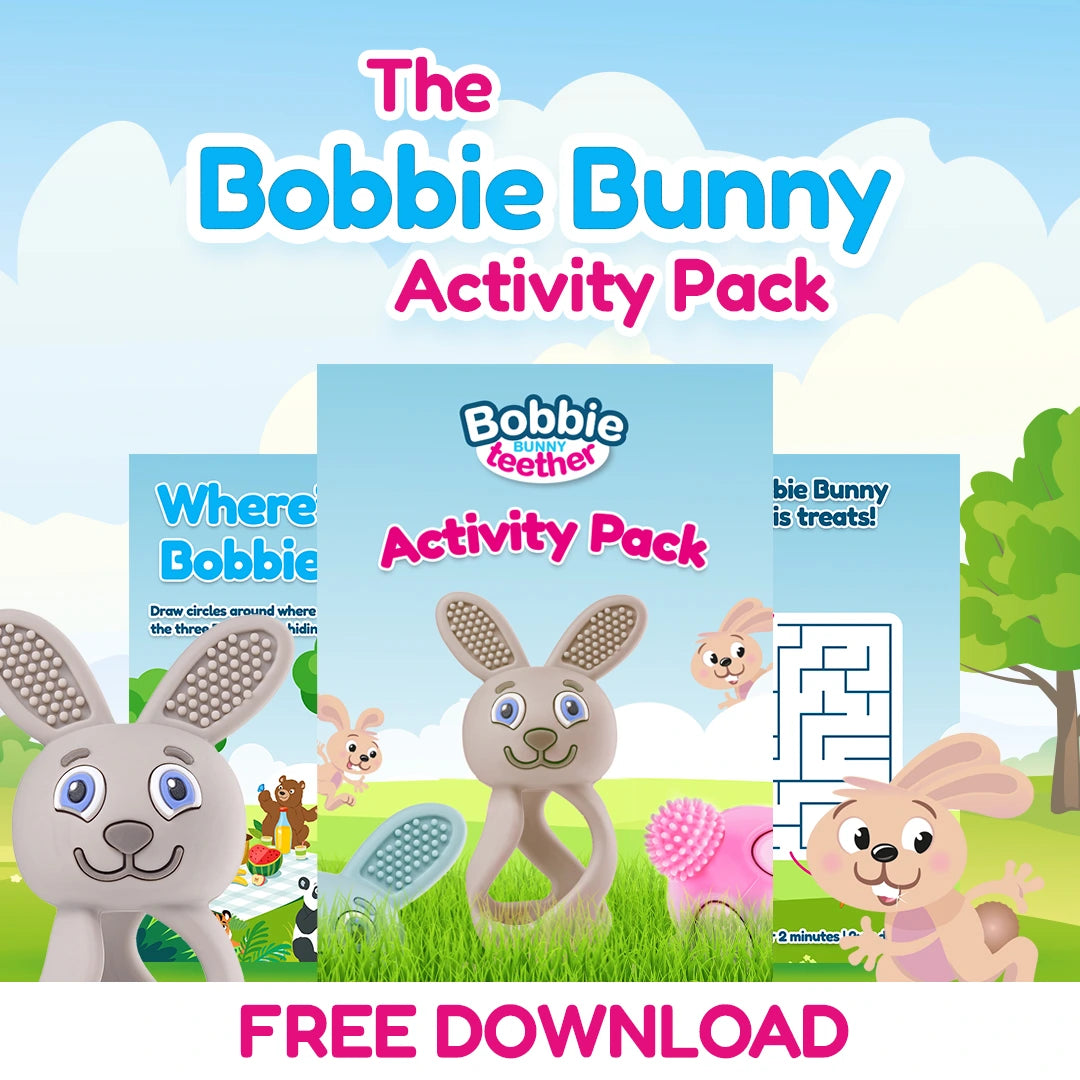 Bobbie Bunny Activity Pack | baby teether | teething toy