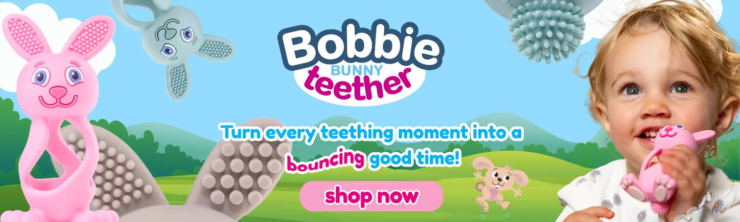 Bobbie Bunny Baby Teether, teething toy