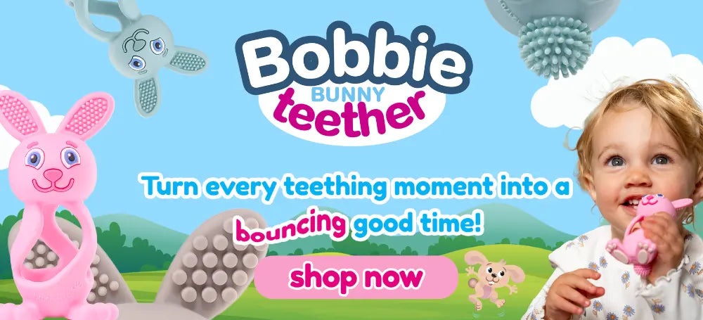 Bobbie Bunny Baby Teether, teething toy