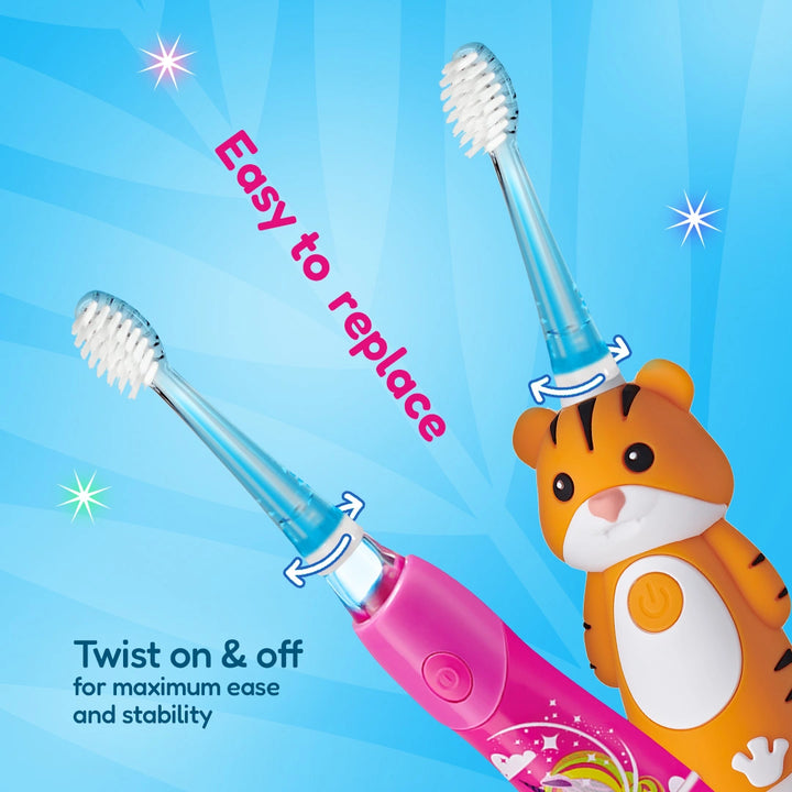 6+ Years Kids Replacement Electric Toothbrush Heads (4 Pack)