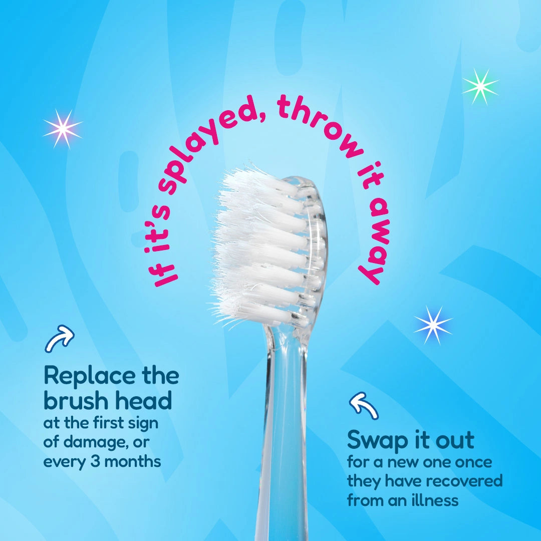 6+ Years Kids Replacement Electric Toothbrush Heads (4 Pack)