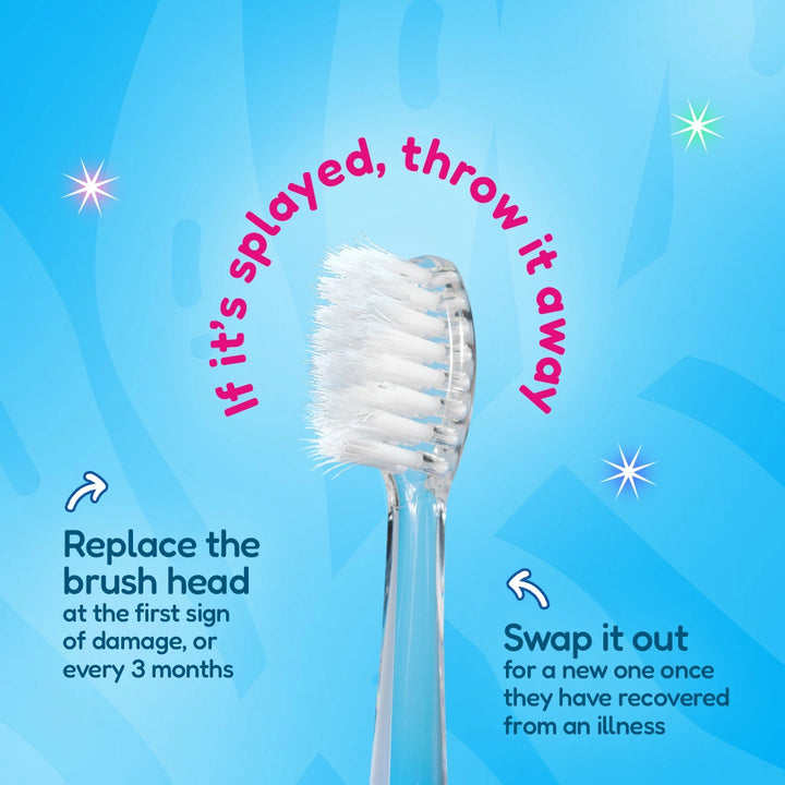 6+ Years Kids Replacement Electric Toothbrush Heads (4 Pack)
