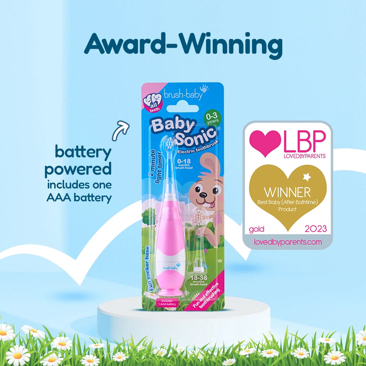 BabySonic® Pink Electric Toothbrush for Toddlers