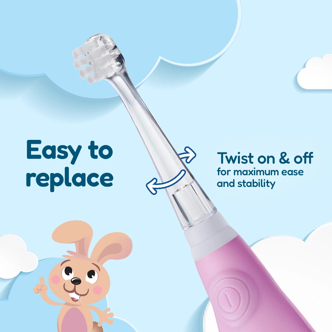 Replacement Baby Sonic® Electric Toothbrush Heads 0-18 mths (2 Pack)