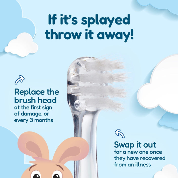 Replacement Baby Sonic® Electric Toothbrush Heads 0-18 mths (2 Pack)