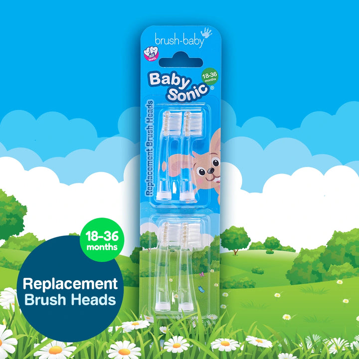 Replacement Baby Sonic® Electric Toothbrush Heads 18-36 mths (4 Pack)