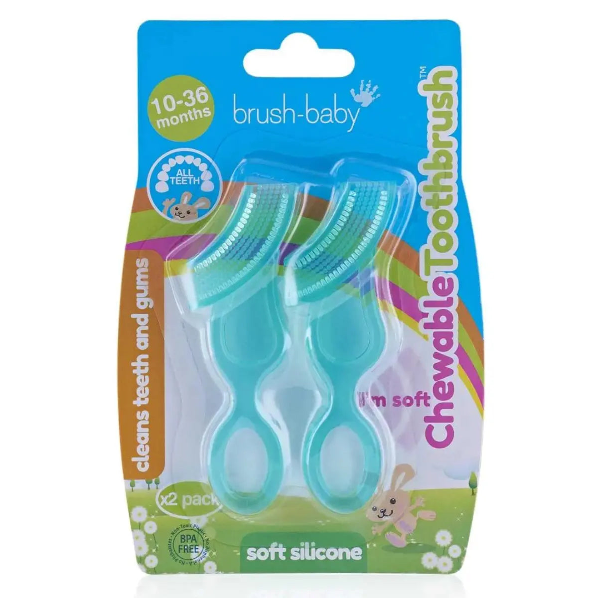 double award-winning and innovative silicone baby first toothbrush and baby teether packaging