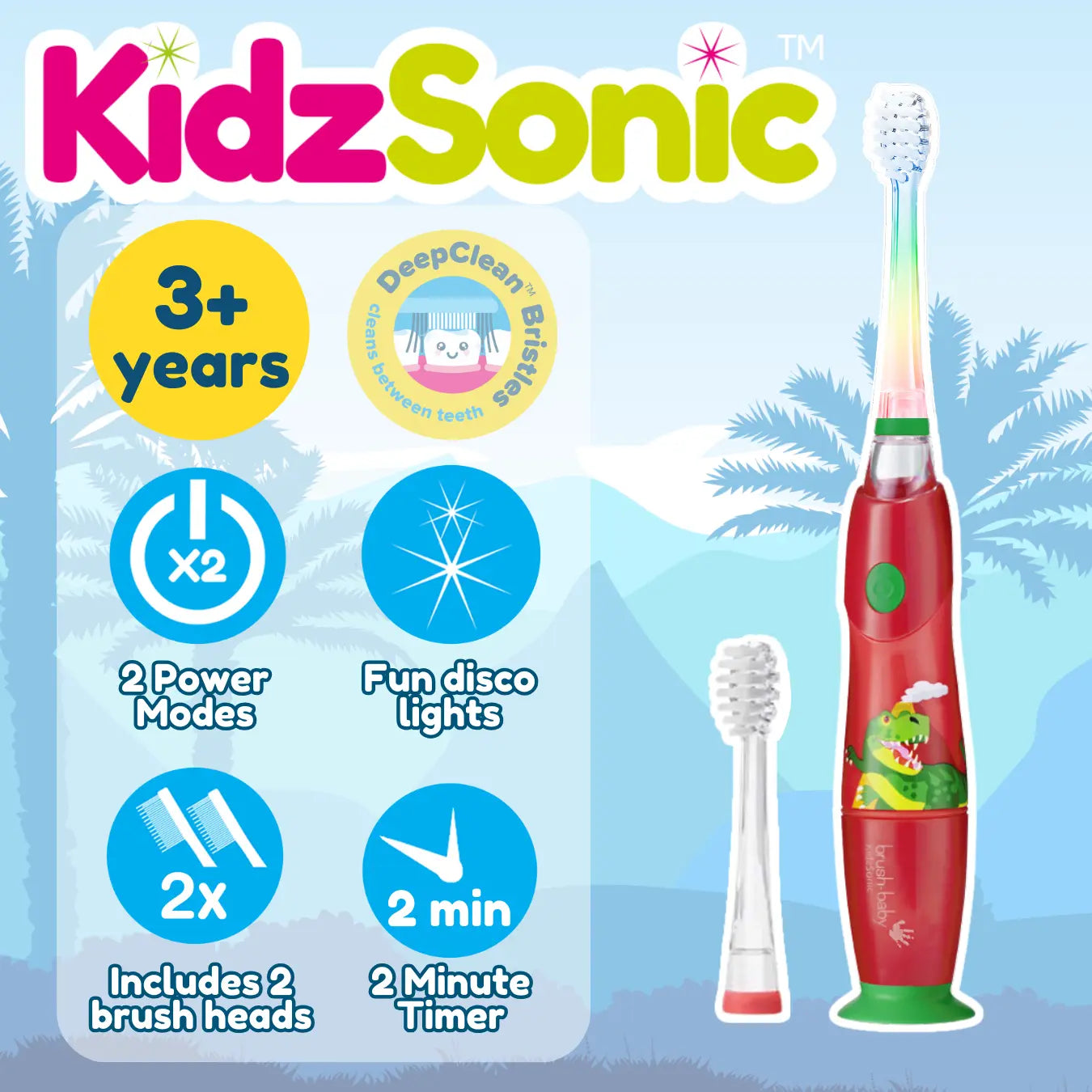 Dinosaur KidzSonic® Kids Electric Toothbrush