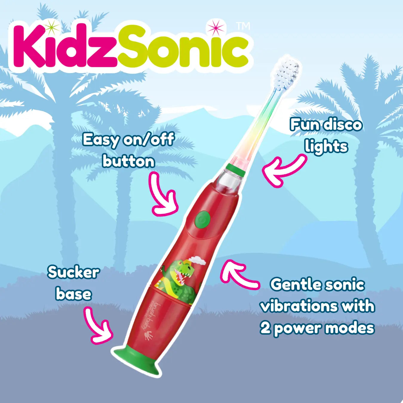 Dinosaur KidzSonic® Kids Electric Toothbrush