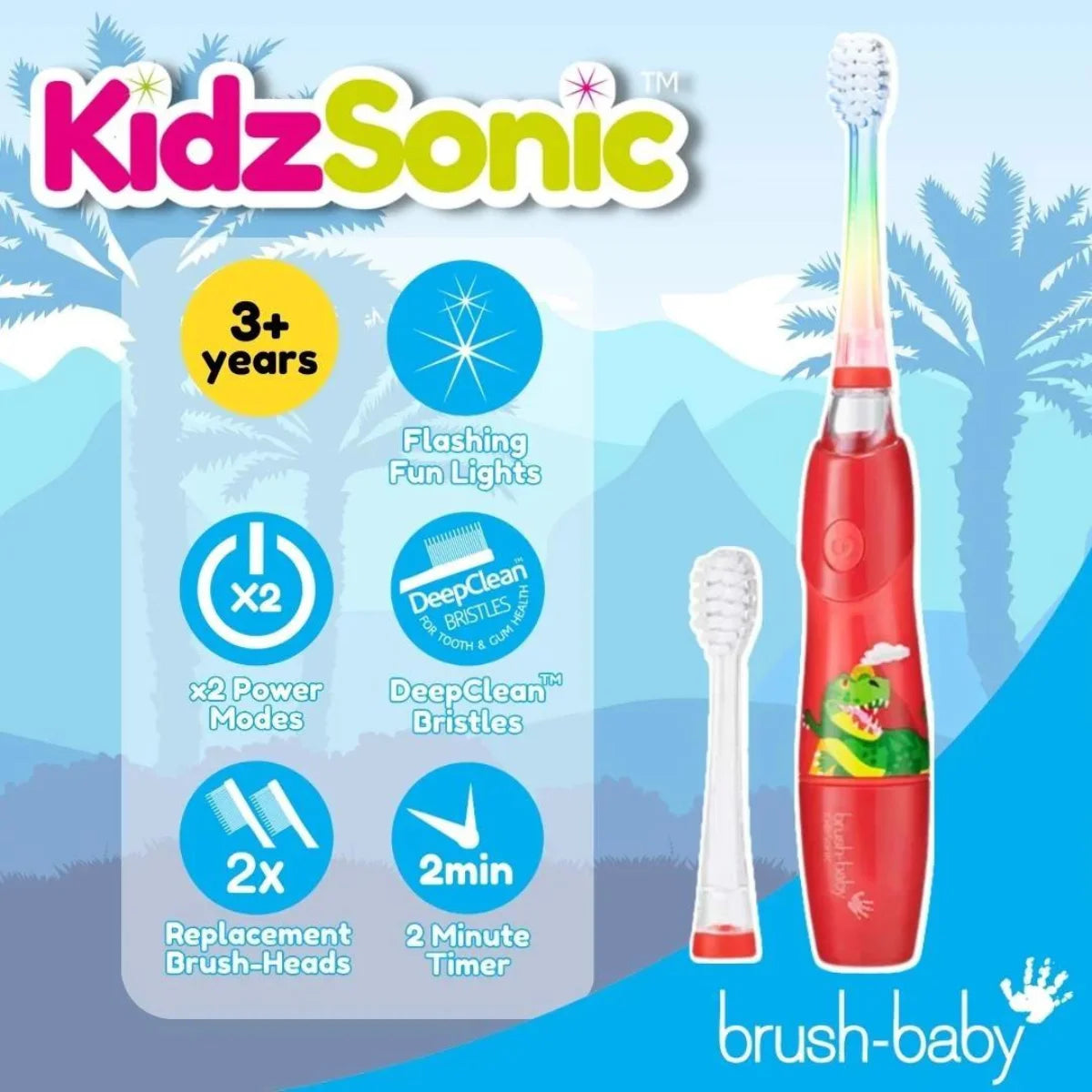 Kids Sonic Electric Toothbrush with replacement brush head USP