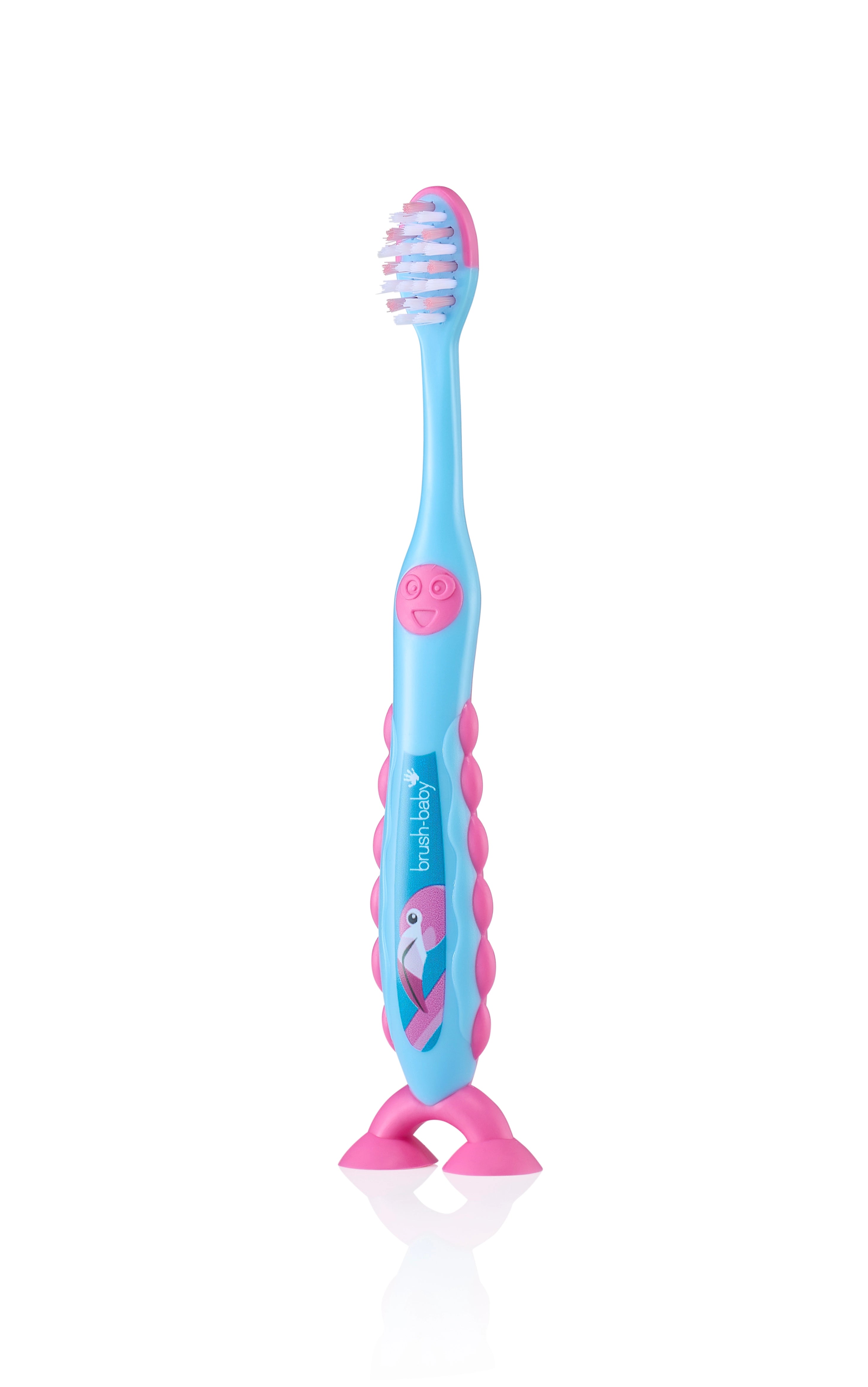 Flamingo FlossBrush™ Bristles Toothbrushes Double Pack (3-6 Years)