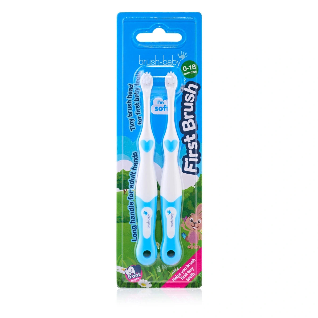 FirstBrush™ Baby Toothbrush Double Pack - Blue