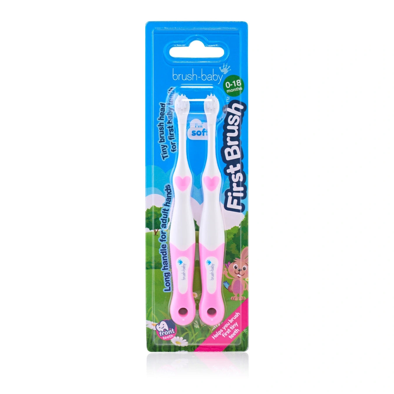 FirstBrush™ Baby Toothbrush Double Pack - Pink