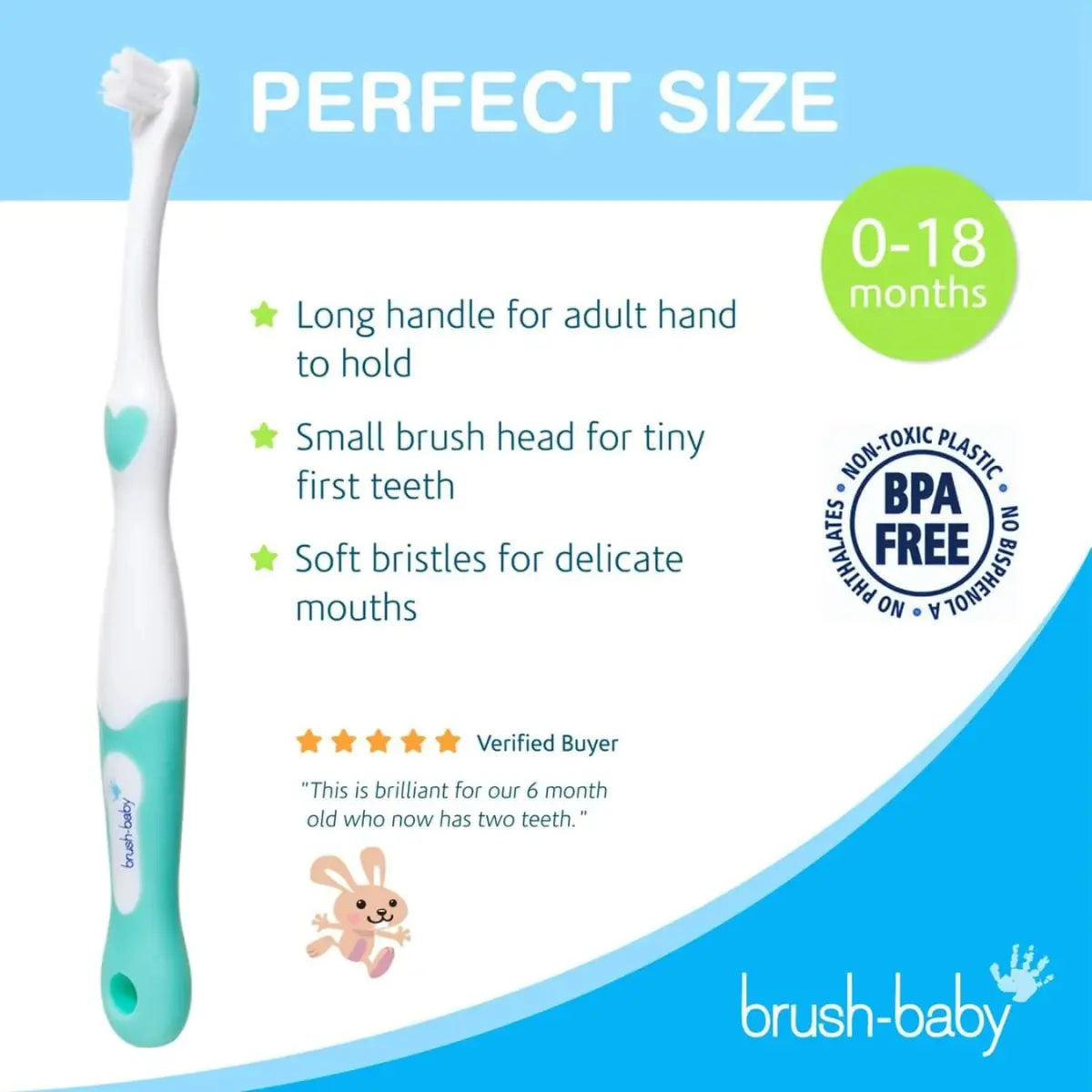 Blue firstbrush first toothbrush for babies and toddlers USP 