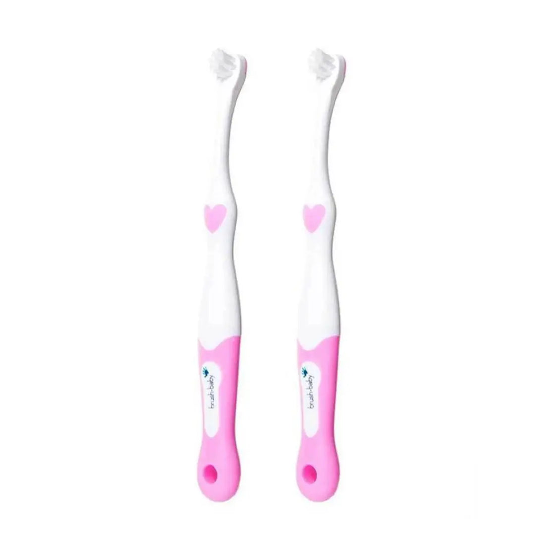Pink firstbrush first toothbrush for babies and toddlers