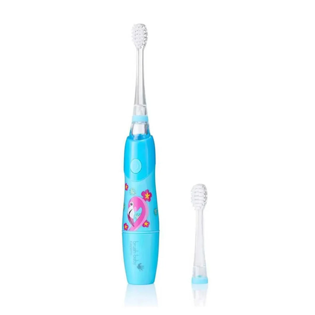 light blue kidzsonic child electric toothbrush of fabio flamingo
