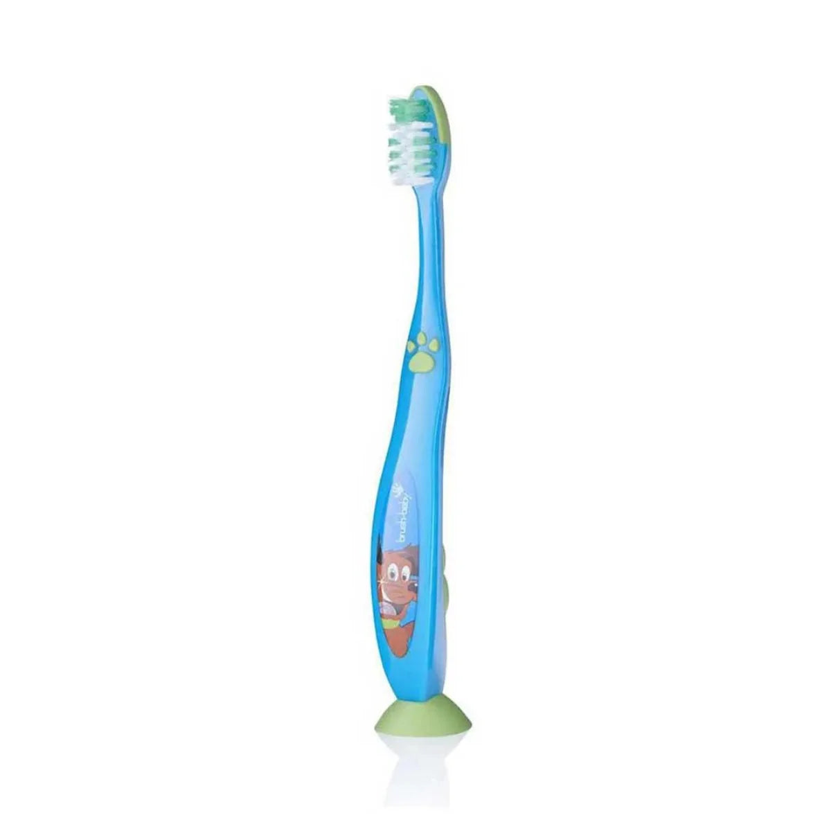 6+ year flossbrush bristles toothbrush for children with sucker feet and deep clean bristles