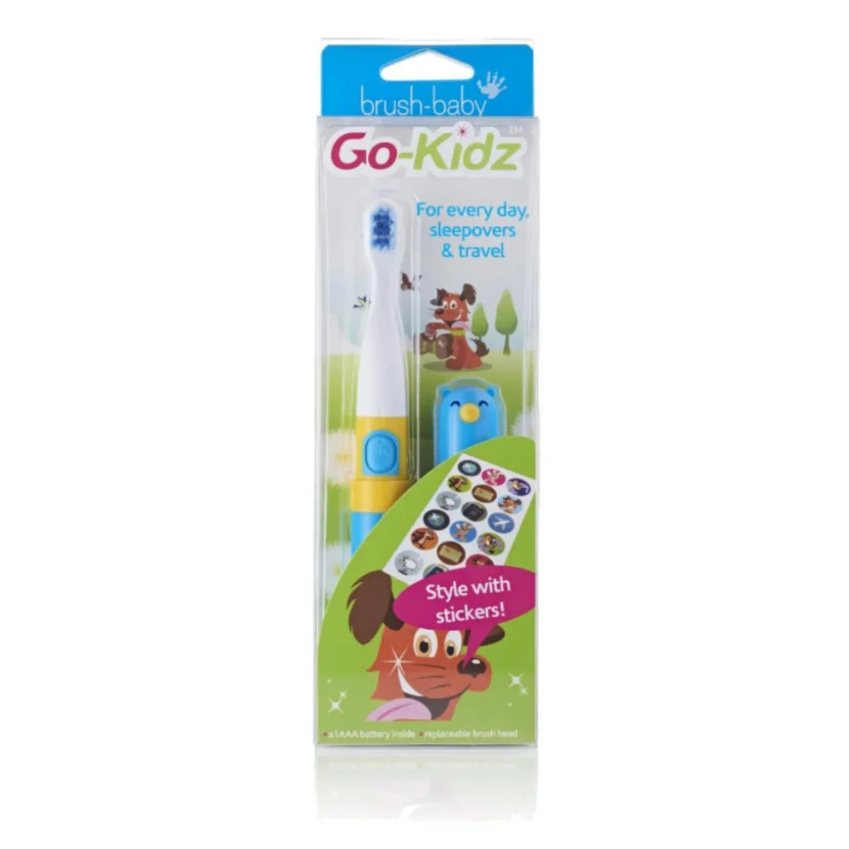 BrushBaby Go-Kidz Travel Childs Electric Toothbrush 