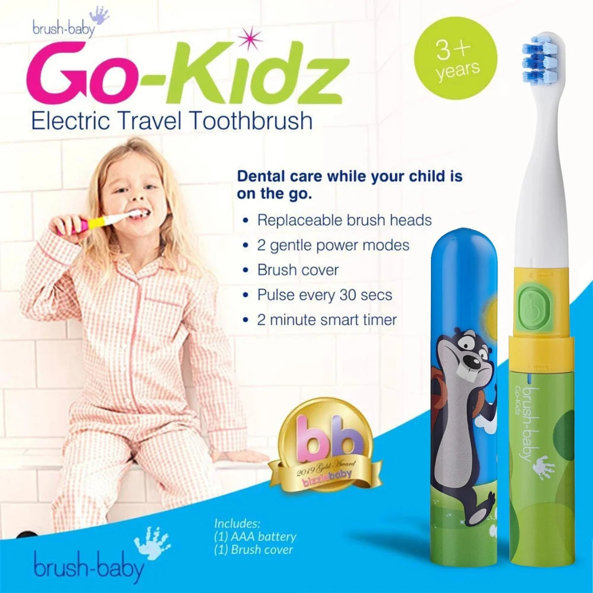 Mikey Travel Go-Kidz Child Electric Toothbrush USP