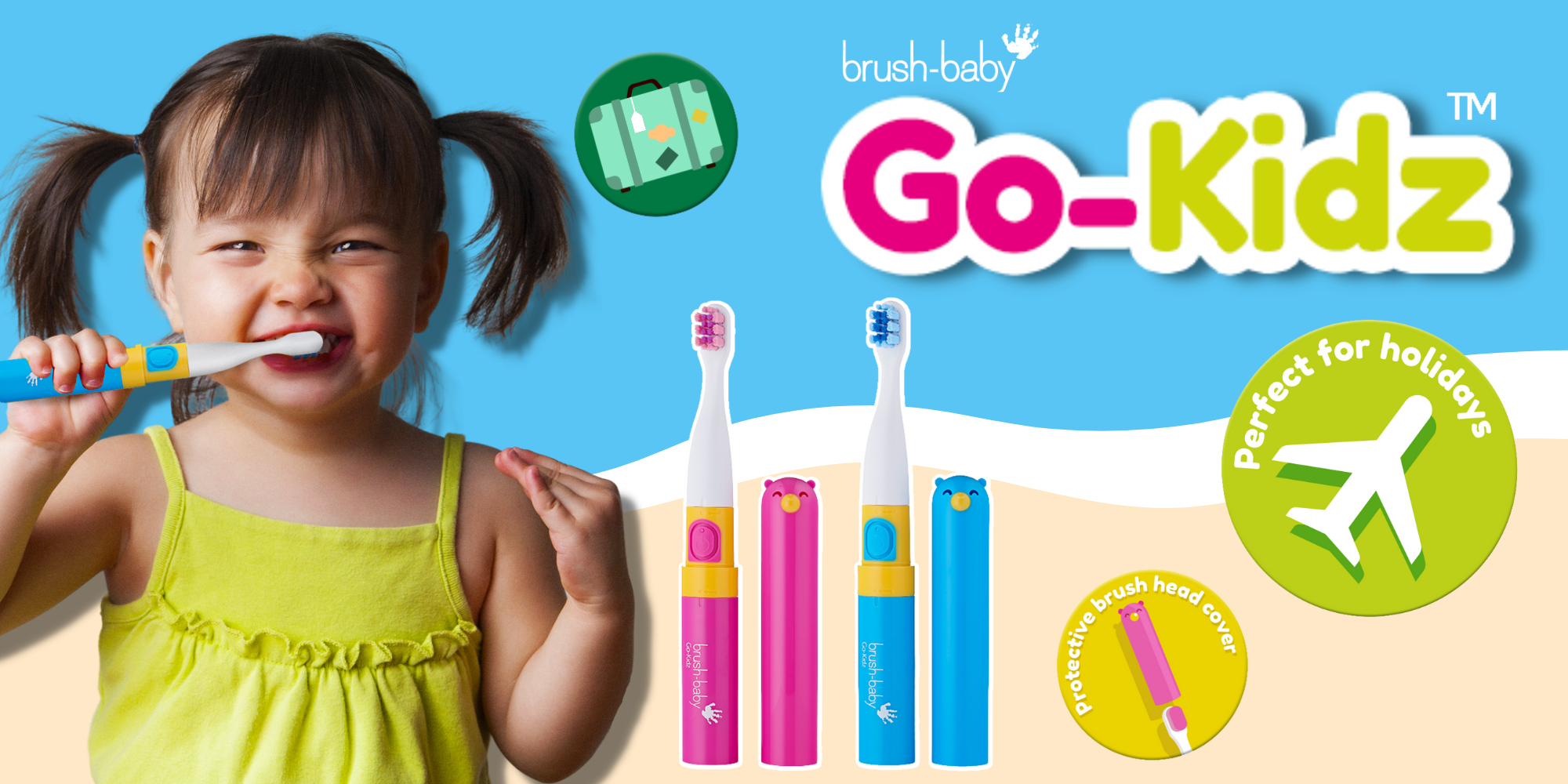 Go Kidz Electric toothbrush travel toothbrush for children