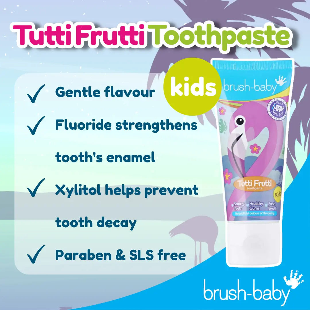 Brush-Baby Toothpaste - Kids Toothpaste Tutti Frutti, 3-6 years